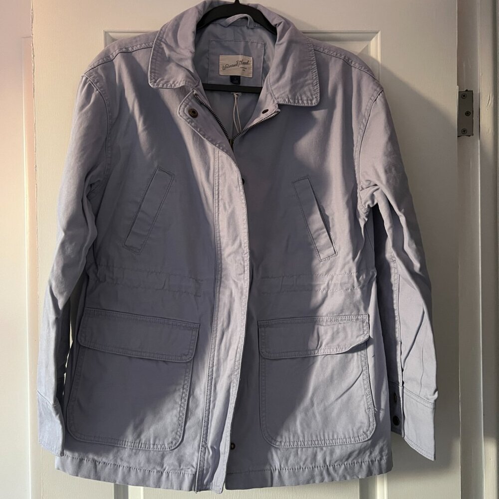 Universal Thread Women's Light Blue Canvas Utility Jacket, Size S